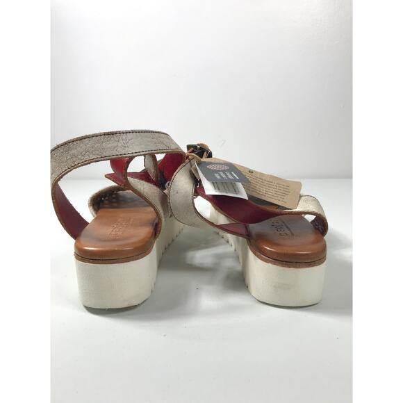 BEDSTU Brisa Sandals Leather Platform Almond Ankle Strap Shoe Handmade 8 NWT - Picture 7 of 14